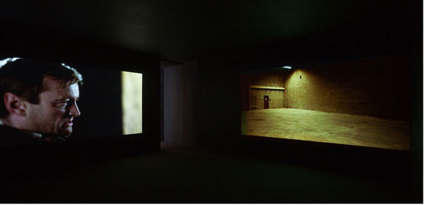  Willie Doherty: Unfinished, 2010, two-channel video installation, duration 15 minutes ; installtation shot; Alexander and Bonin; photo Joerg Lohse”